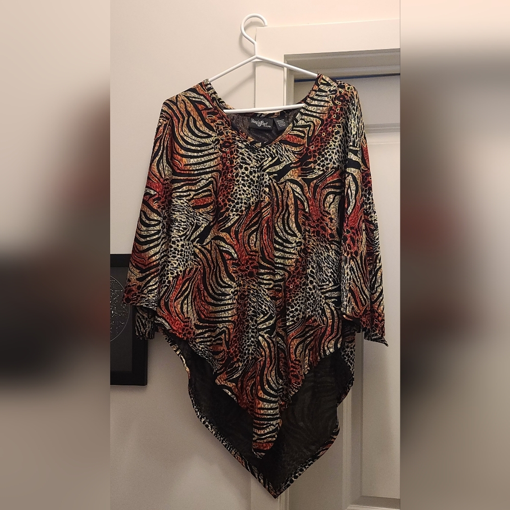 Boho Animal Print Tunic by The Magic Scarf Company - One Size Fits Everybody